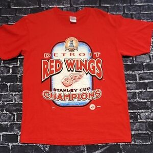 Vintage DETROIT REDWINGS 2002 CHAMPIONSHIP SHIRT SIZE LARGE